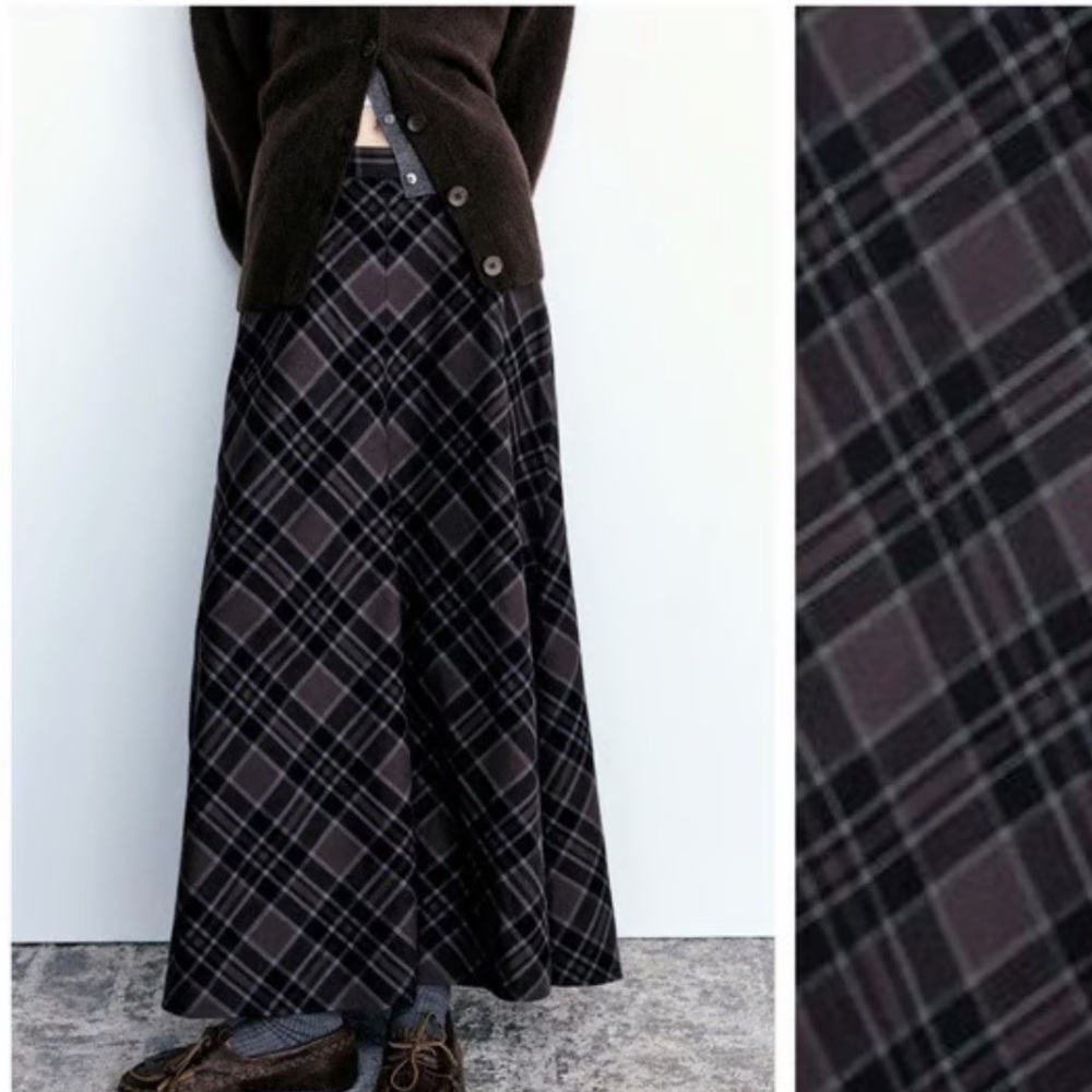 Zara Plaid Skirt